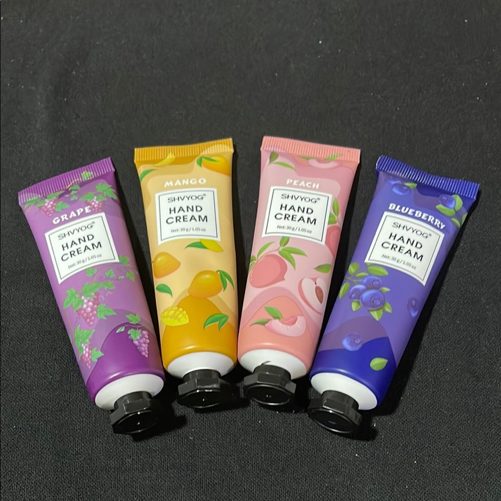 Shvyog Hand Cream Set - Grape, Mango, Peach, Blueberry